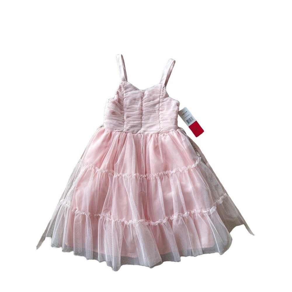 NWT Zunie Girls 7 Pink Tulle Special Occasion Party Dress Sleeveless NEW